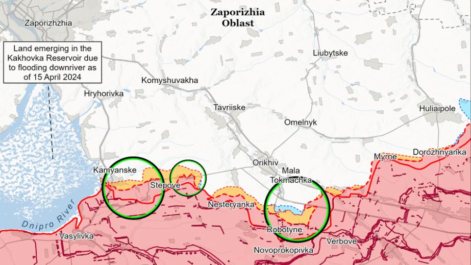 Росіяни не змогли просунутися ані на заході, ані на сході Запорізької області – оцінка ISW
