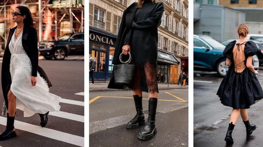Гранж 2.0: як носити грубі черевики з романтичними сукнями
