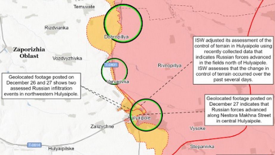 ISW фіксує в Гуляйполі незначні зміни та російські "флаговтики"
