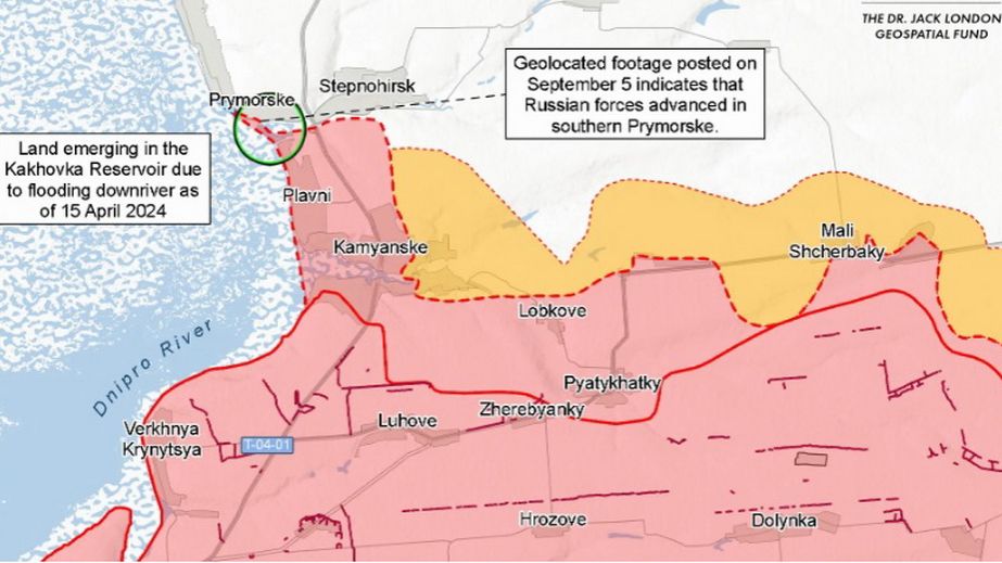 ISW констатує просування росіян на Запоріжжі – деталі