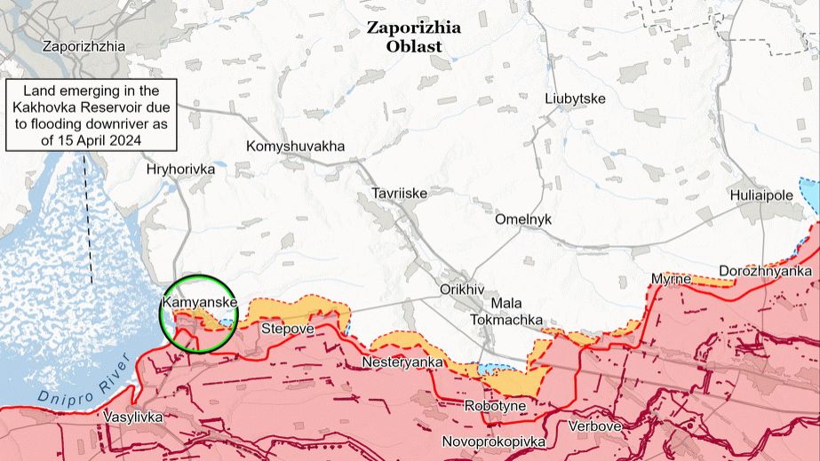 Атаки Кам’янського і Плавнів на Запоріжжі не принесли успіхів окупантам, – ISW