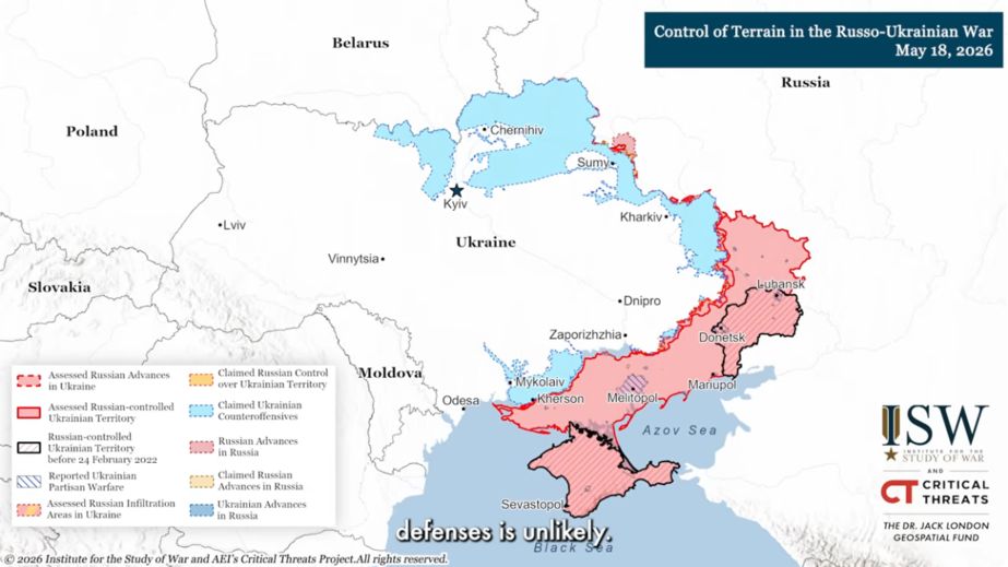 Укрепления Донбасса сдерживают РФ, Запорожский фронт &ndash; более уязвим, ISW