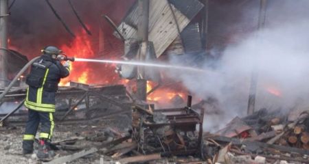Склад и хозяйственная постройка горели в пригороде Запорожья