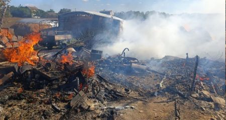 50-річний чоловік травмувався під час пожежі на Запоріжжі