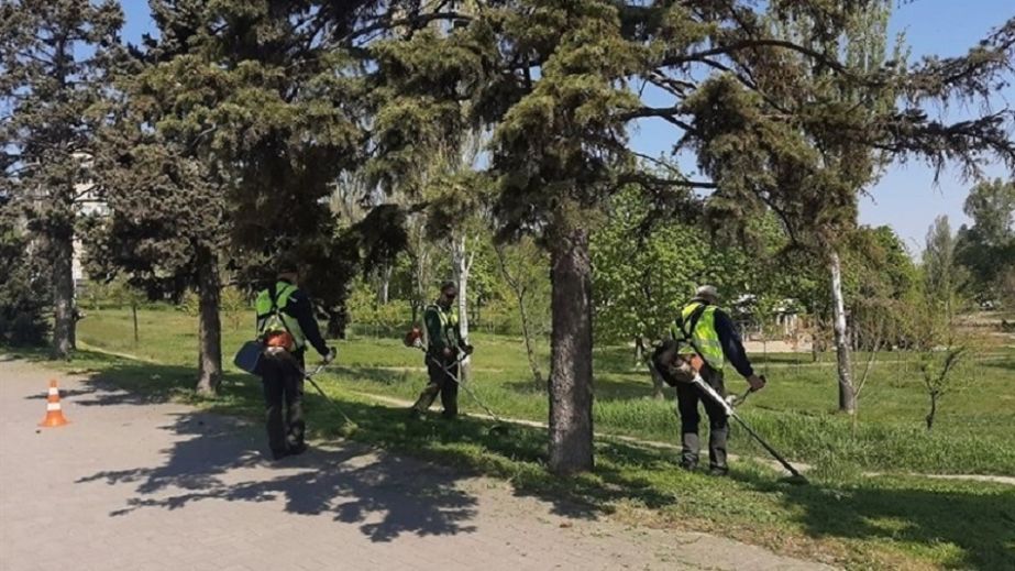 Ко второй волне косьбы травы перешли в Запорожье