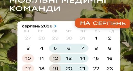 Мобильные медицинские команды в Запорожье: график работы на август