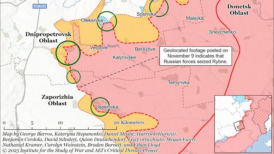 Росіяни, ймовірно, окупували Рибне на Запоріжжі, – ISW