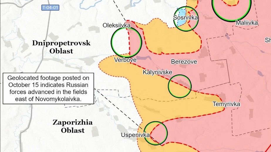 ISW фіксує просування російських військ на Запоріжжі