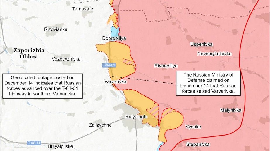 На Запорожье россияне продвинулись в Варваровке, – ISW