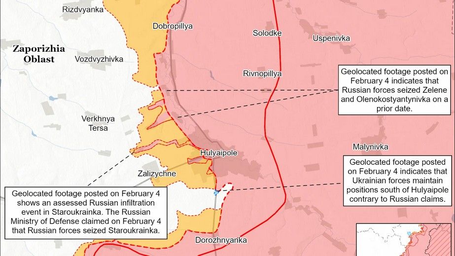 Украинские и российские войска продвинулись на Запорожье &ndash; оценка ISW