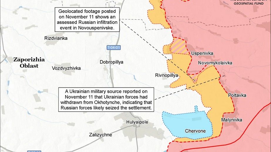 Продолжается движение российских войск на Запорожье – оценка ISW