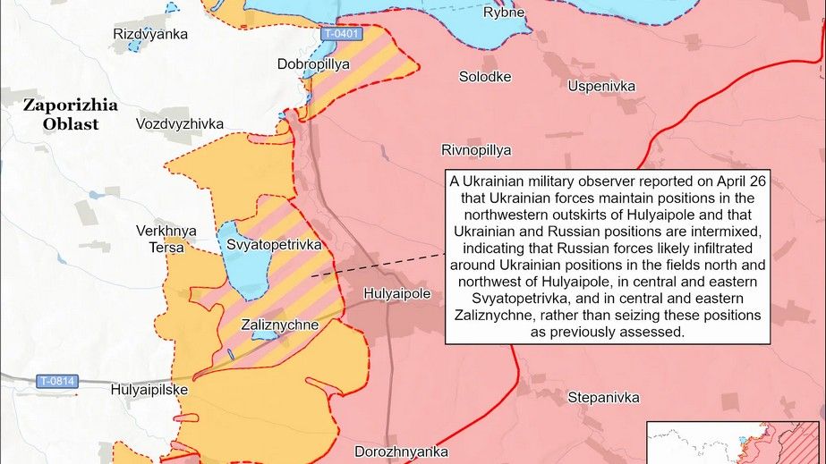 Росіяни інфільтрувалися, але не захопили позиції на околицях Гуляйполя, &ndash; ISW
