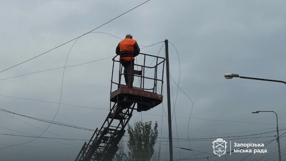 Потовщені антидронові сітки монтують у спальному районі Запоріжжя