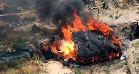 Запорізькі прикордонники спалили гармату та позиції росіян &ndash; кадри