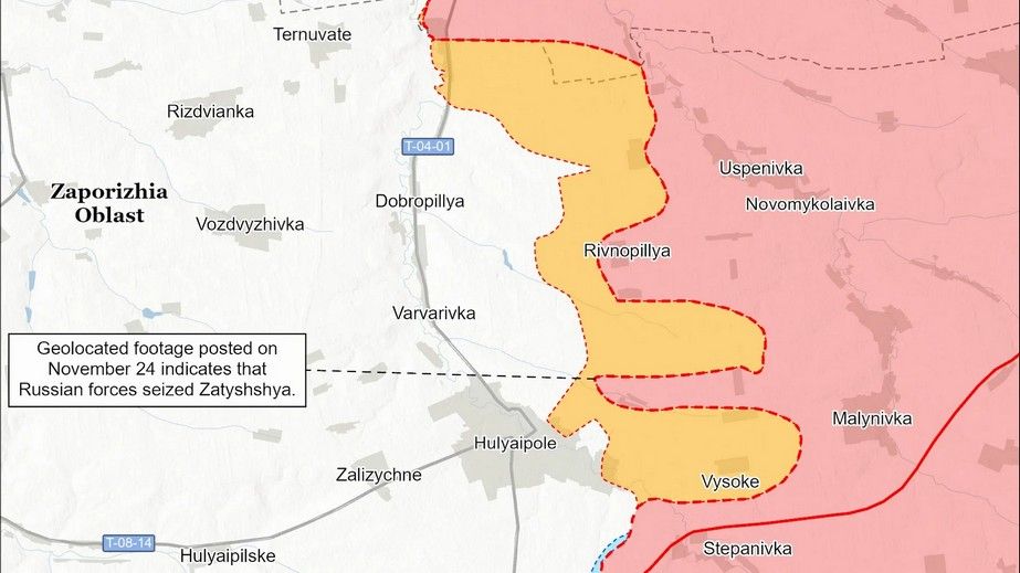 Росіяни могли захопити Затишшя на сході Запорізької області, – ISW