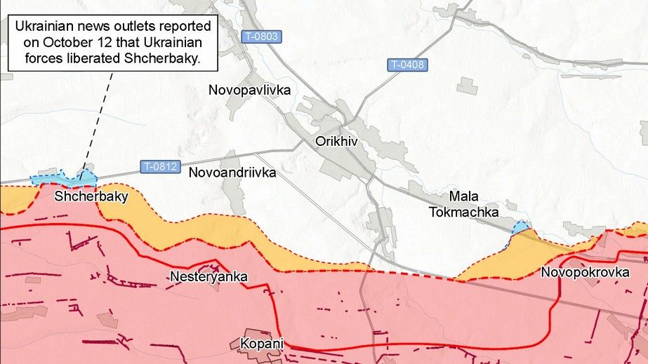 В ISW розповіли про деокупацію Щербаків Запорізької області