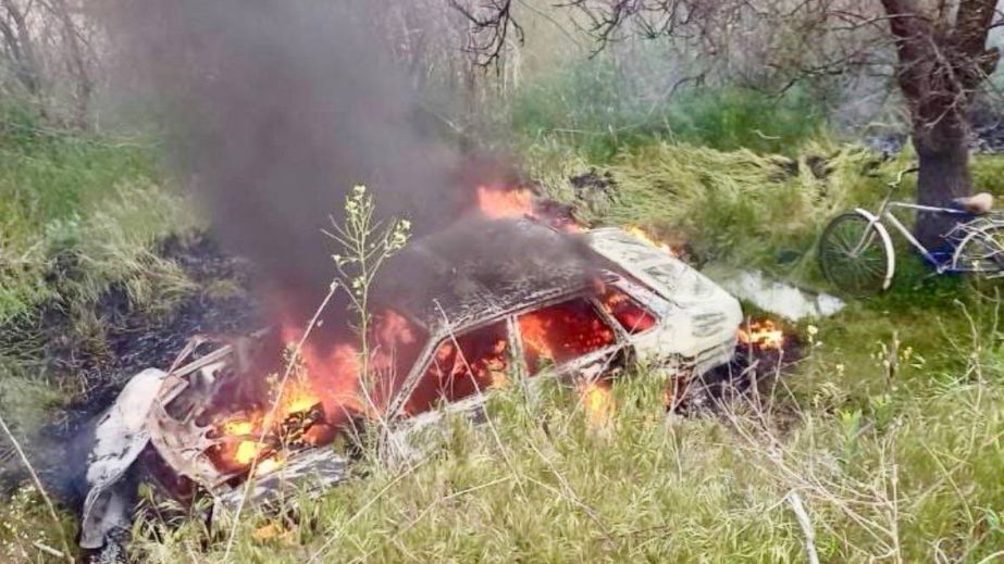 Российский дрон атаковал гражданское авто на Запорожье