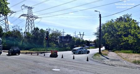Движение транспорта ограничено в центре Запорожья
