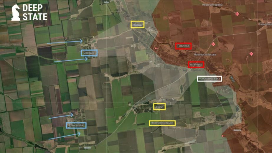 Ситуацию на востоке Запорожской области прокомментировали в DeepState