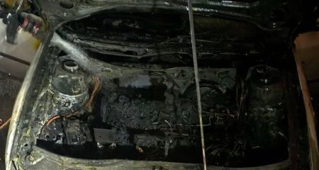 В Запорожье пылала Skoda