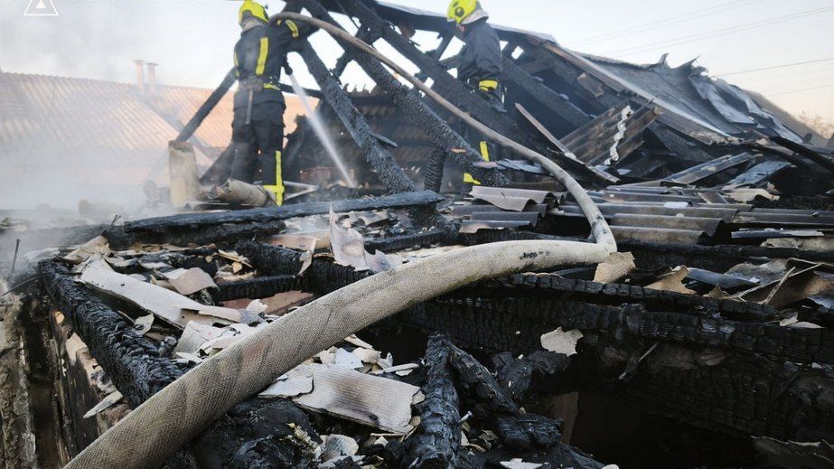 В частном секторе Запорожья горел дом