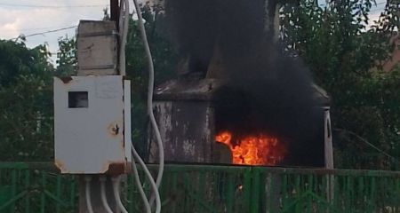 Российский дрон попал в трансформатор в Запорожском районе