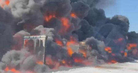 Безпілотники спалили російську колону на окупованому Запоріжжі &ndash; кадри