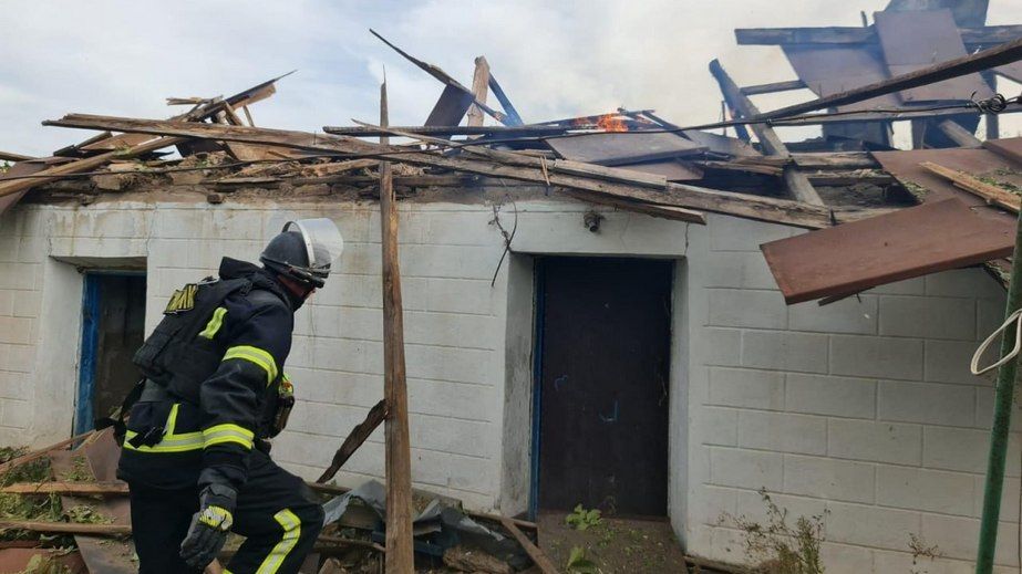 Дом сгорел из-за обстрелов в Запорожском районе