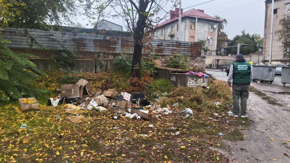 Зеленая зона превратилась в свалку в одном из районов Запорожья