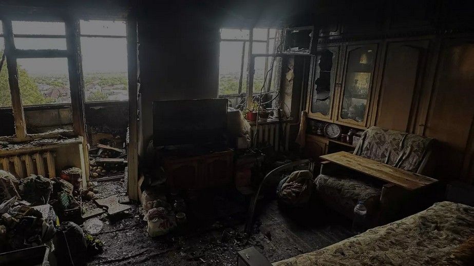 Дом пылал в спальном районе Запорожья