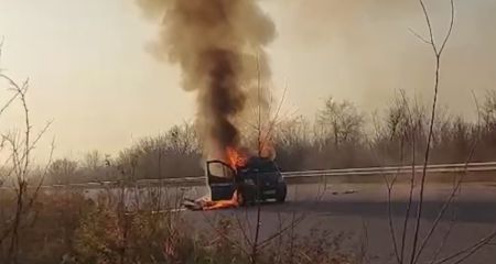 МВД показало последствия атаки на авто ГСЧС в Приморском на Запорожье