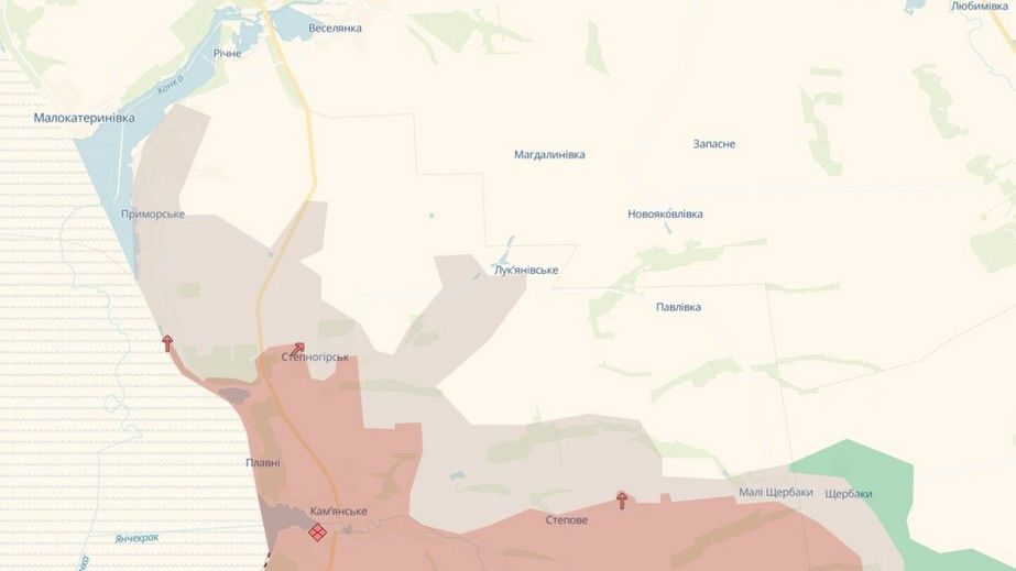 Что происходит в районе Степногорска на Запорожье &ndash; оценка DeepState