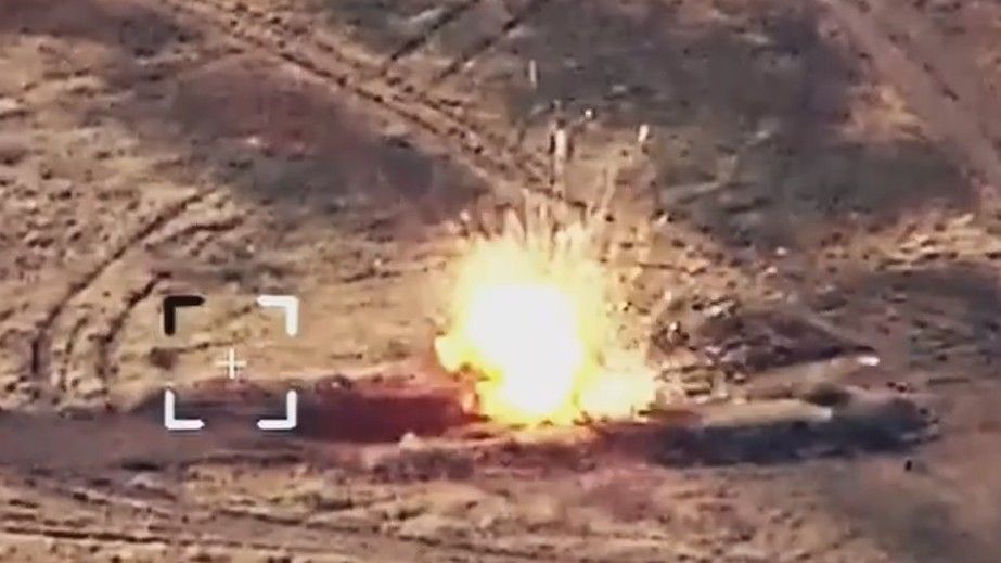 Разведчики сожгли российский танк на Запорожье