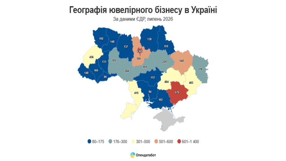 Запорожская область &ndash; вторая в Украине по количеству ювелирных бизнесов