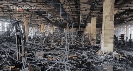 Вигорілий після атаки ТЦ "Інтрейд&rdquo; показали в Запоріжжі