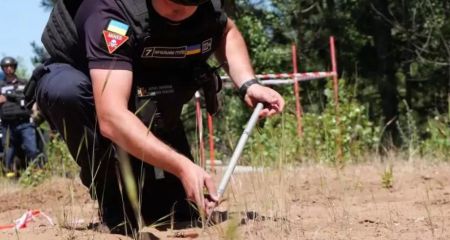 Четыре самодельных взрывчатки и артснаряд уничтожили саперы на Запорожье