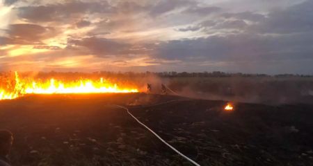 Сельхозтехника и предприятие горели на Запорожье из-за обстрелов РФ