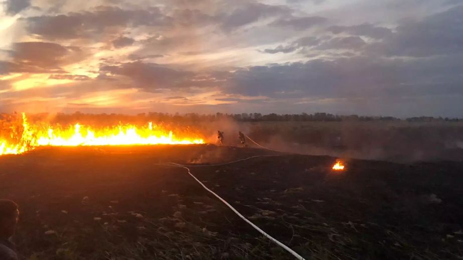 Сельхозтехника и предприятие горели на Запорожье из-за обстрелов РФ