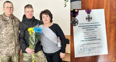 У Запорізькій області нагородили воїна після повернення з полону