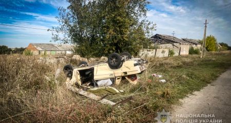 Нетрезвый водитель ВАЗа влетел в электроопору на Запорожье