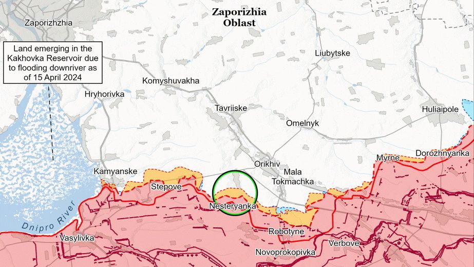Оккупанты не смогли продвинуться на Запорожье в течение выходных, – ISW