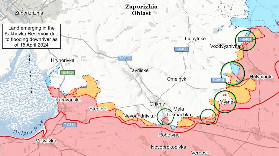 Российская армия не имеет успехов на Запорожском фронте – оценка ISW