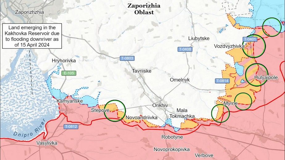 В ISW констатируют отсутствие продвижений армии РФ на Запорожье
