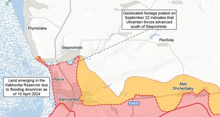 ЗСУ просунулися біля Степногірська на Запоріжжі, – ISW
